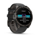 Умные часы Garmin Fenix 8 51mm Amoled Sapphire Carbon Grey DLC Титановый с черным ремешком
