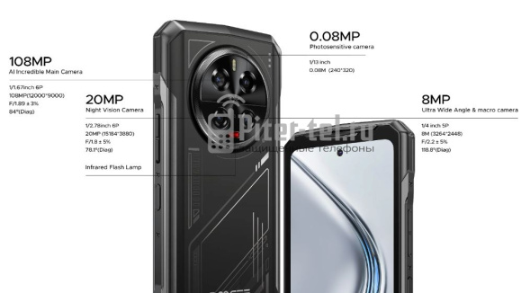 Смартфон Doogee V40 5G 12/512Gb Midnight Red